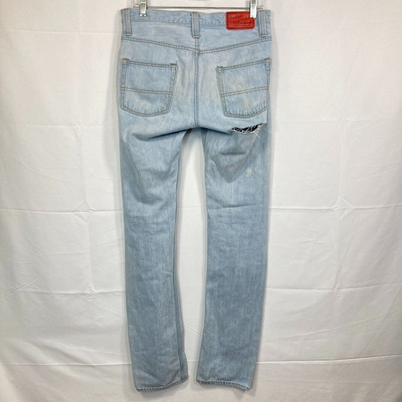 Big John x Rockin Jelly Bean Jeans Womens Sz 30 Japan Blue Cotton Ripped‎ - Picture 3 of 14
